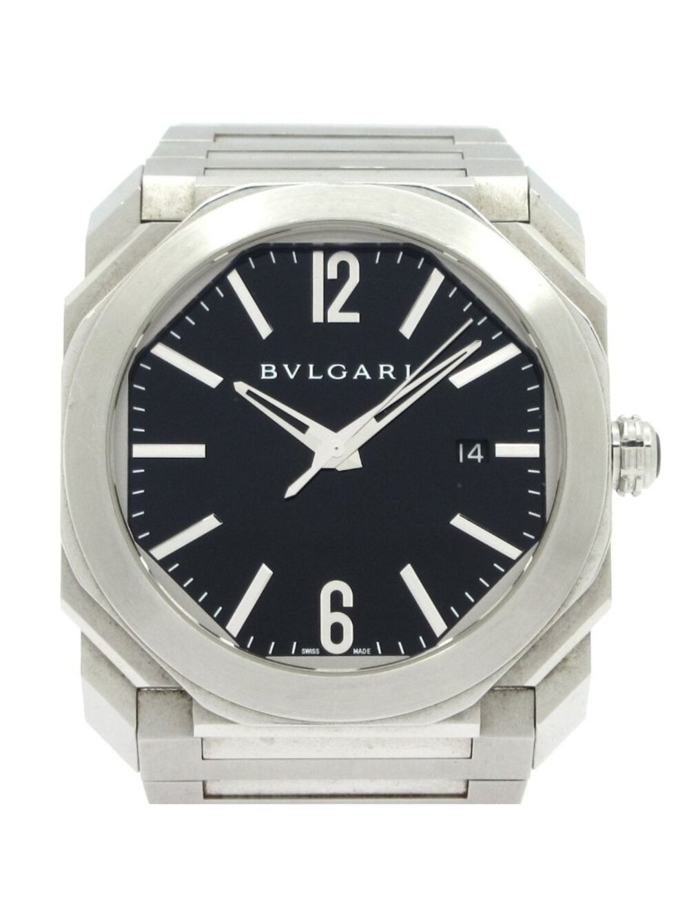 Bvlgari Watch Octo SS Back Skelton Overhaul Required Black